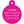 Pink Donut Pet ID Tag, Large Circle