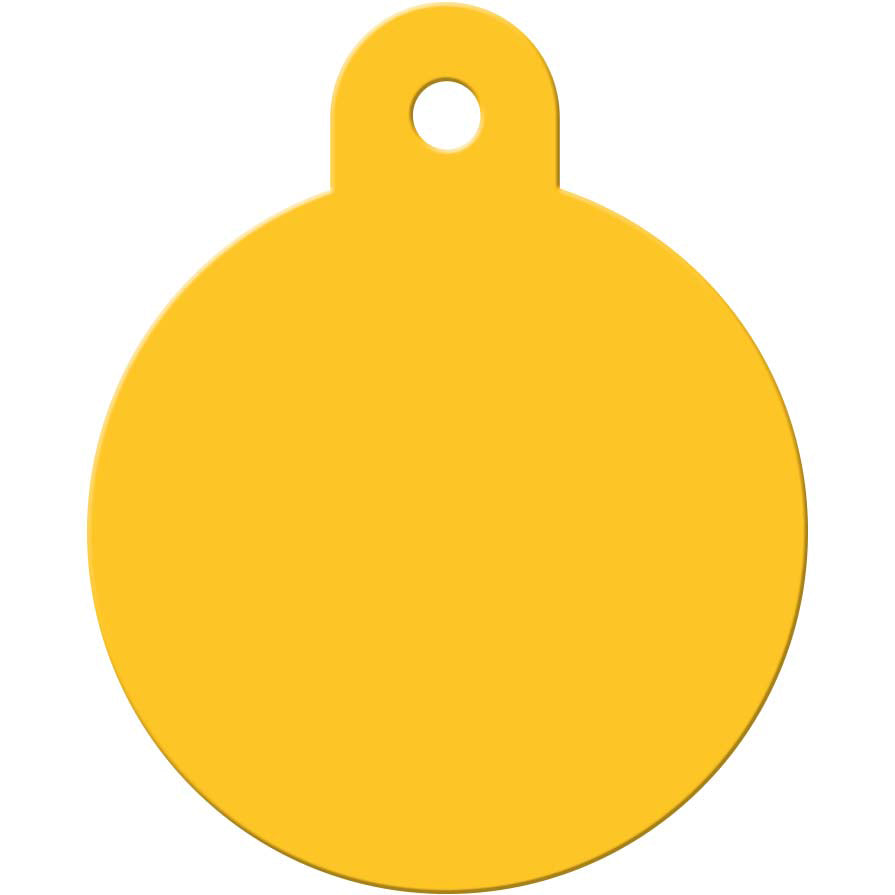 Lemon Pet ID Tag, Large Circle