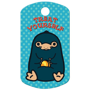 Large Military Harry Potter, "Treat Yourself" Niffler Pet ID Tag
