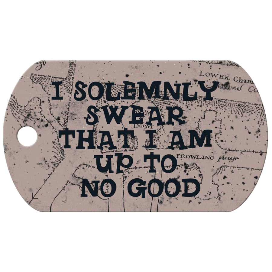 Large Military Harry Potter, Marauders Map Pet ID Tag