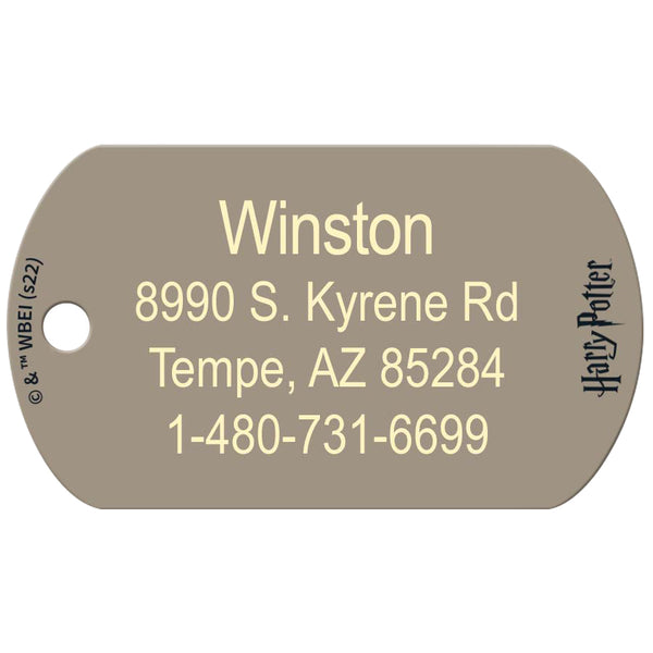 Large Military Harry Potter, Marauders Map Pet ID Tag