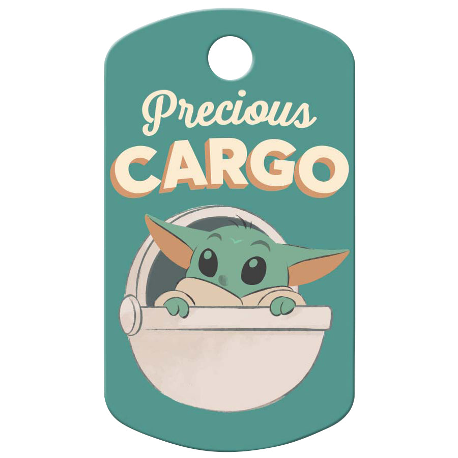 Baby Yoda "Precious Cargo" Large Military Star Wars Pet ID Tag