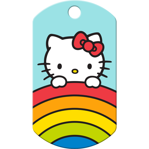 Hello Kitty Pet Tag Rainbow Military Tag