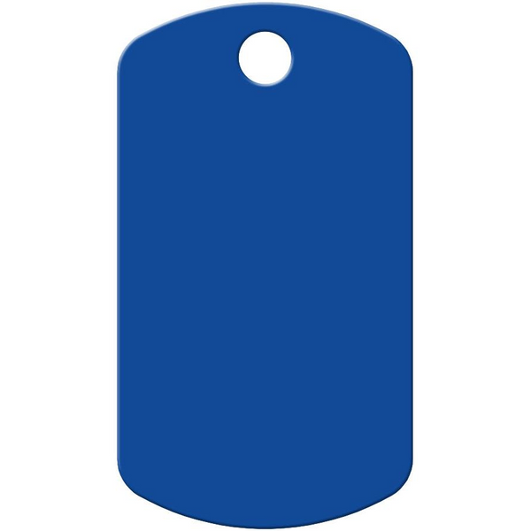 Blue Anodized Aluminum Small Military Pet ID Tag