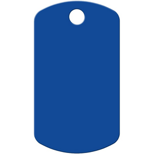 Blue Anodized Aluminum Small Military Pet ID Tag