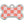 Medium Bone Red & Pink Checkered Pet Tag