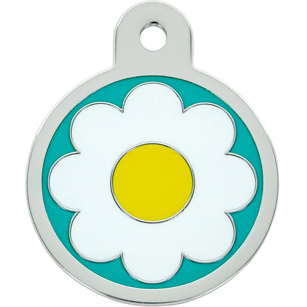 Large Circle Daisy Pet Tag