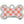 Small Bone Red & Pink Checkered Pet Tag