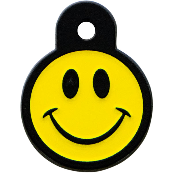Small Circle Smiley Face Pet Tag