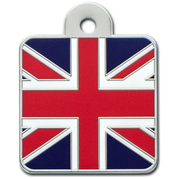 Large Square Union Jack Flag Pet Tag