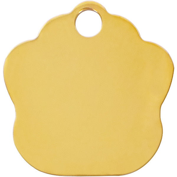 Small Paw Gold & Black Pet ID Tag