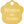 Small Paw Gold & Black Pet ID Tag