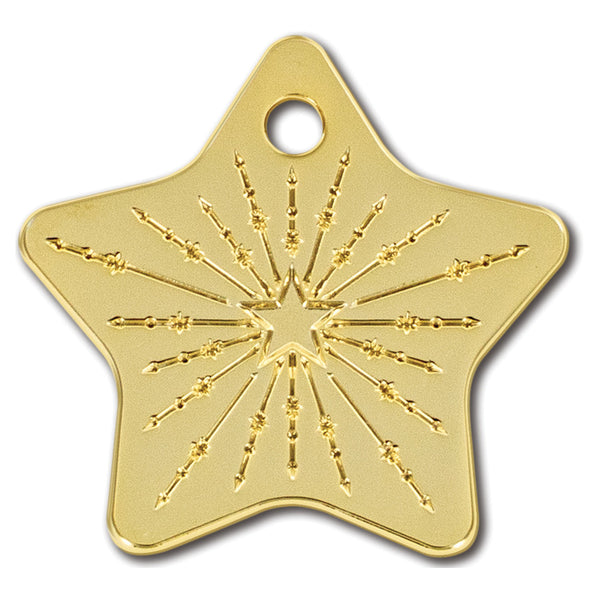 Star Embossed Starbrust Pet Tag