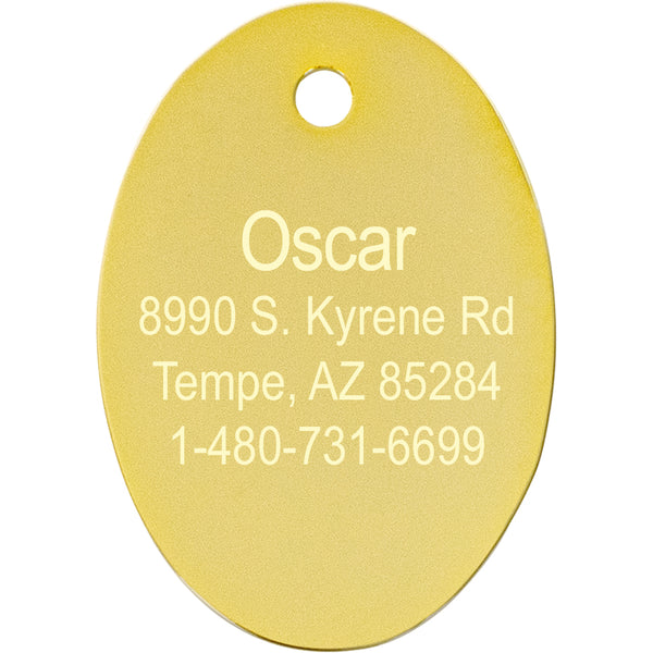 Large Oval Shimmer Beetle Pet Tag
