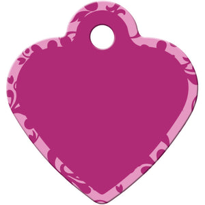 Pink Scroll Heart Back