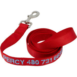 Personalized Nylon Pet Leash Red