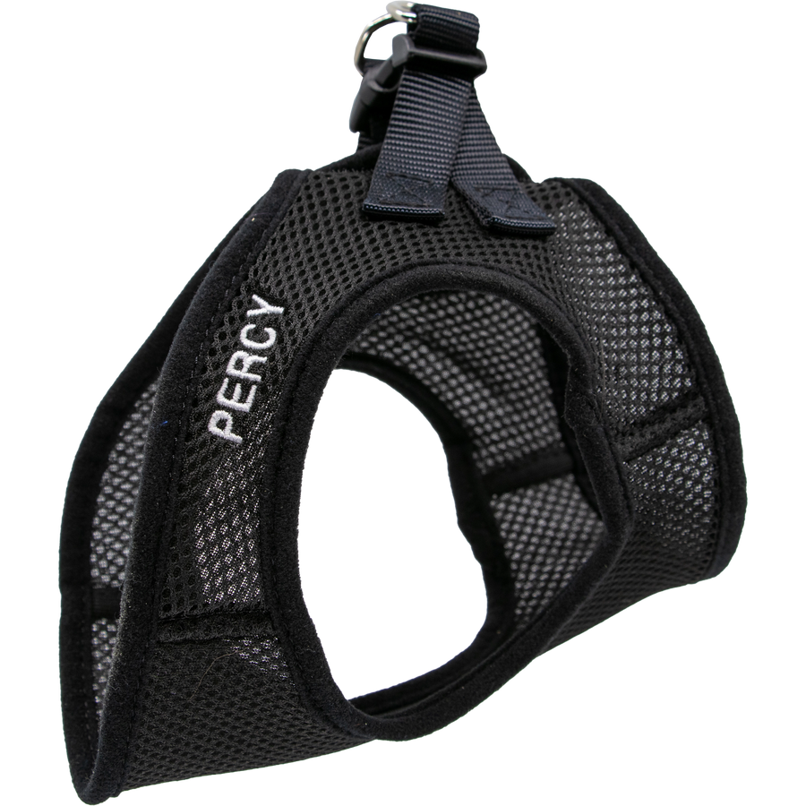 Personalized Mesh Pet Harness Black