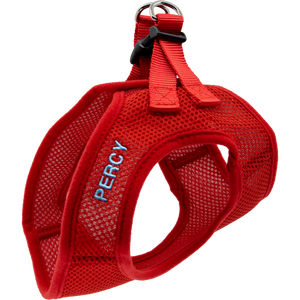 Personalized Mesh Pet Harness Red