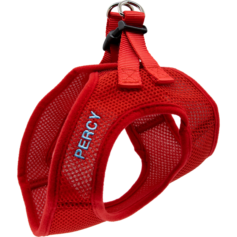 Personalized Mesh Pet Harness Red