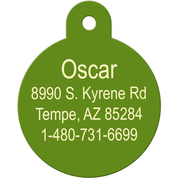 Avocado Pet ID Tag, Large Circle