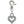 Heart with Crystals, Silver Tag Charm