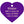Purple Anodized Aluminum Large Heart Pet ID Tag
