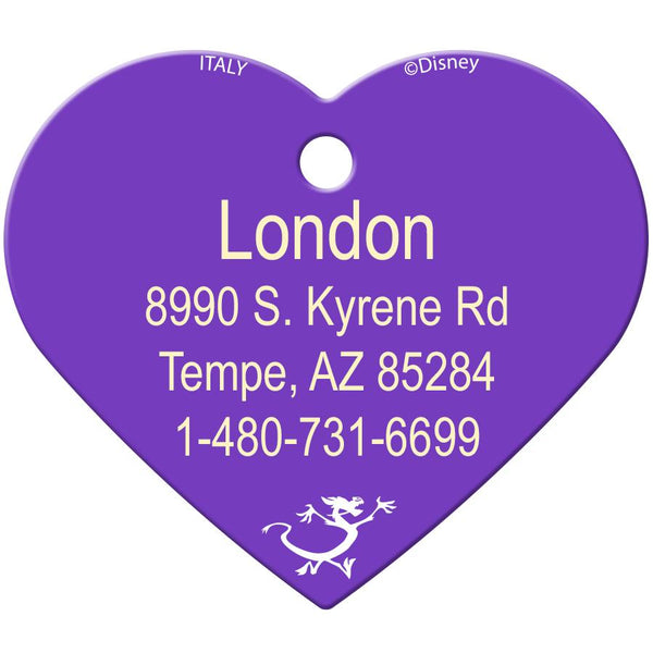 Mulan Large Heart Disney Princess Pet ID Tag - Mulan