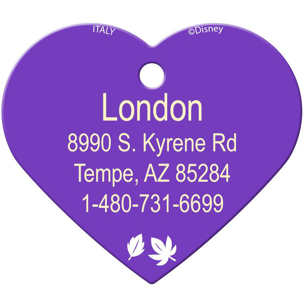 Pocahontas Large Heart Disney Princess Pet ID Tag - Pocahontas