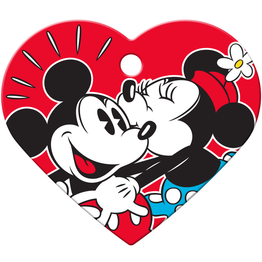 Mickey & Minnie Large Heart Disney Pet ID Tag