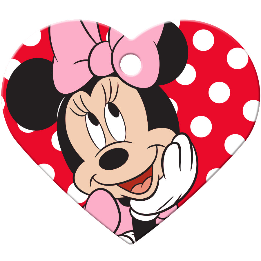 Minnie Mouse Large Heart Disney Pet ID Tag