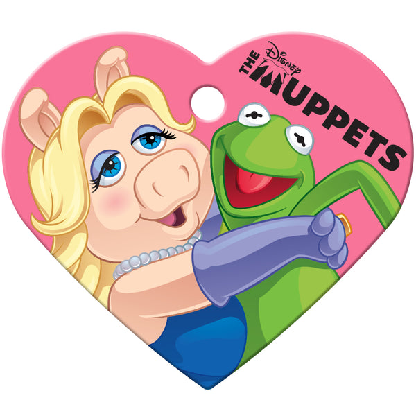 Miss Piggy & Kermit the Frog Large Heart Disney Pet ID Tag - Muppets