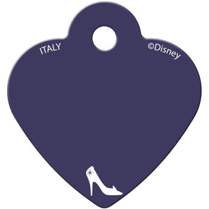 Cinderella Glitter Shoe, Small Heart Disney Princess Pet ID Tag