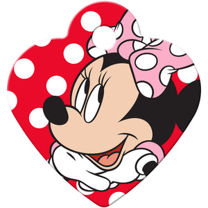 Minnie Mouse Dots Small Heart Disney Pet ID Tag