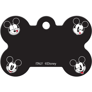 Mickey Mouse Print Medium Bone Disney Pet ID Tag