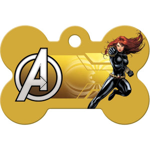 MARVEL Avengers Black Widow Pet ID Tag, Medium Bone