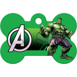MARVEL Avengers Hulk Pet ID Tag, Medium Bone