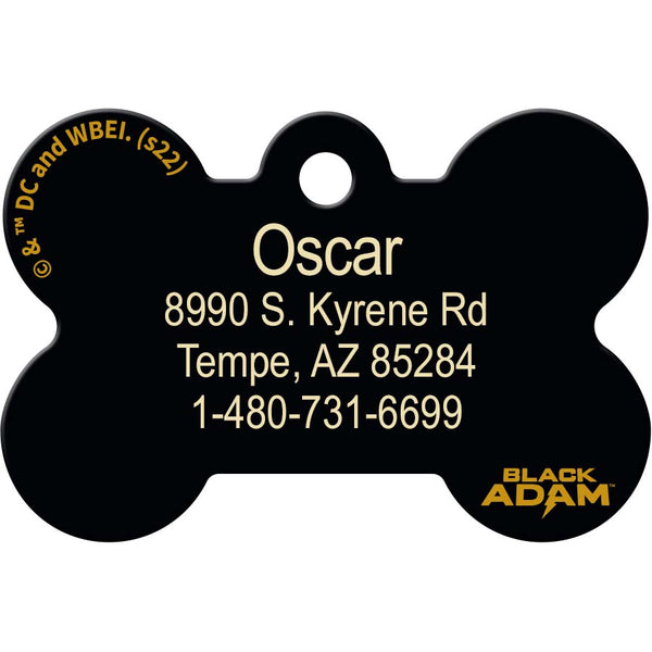 DC Comics Black Adam Medium Bone Pet ID Tag