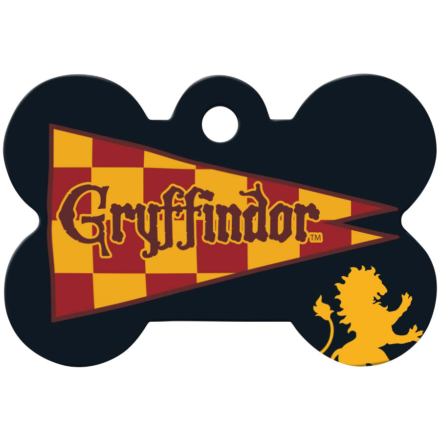 Medium Bone Harry Potter Gryffindor Flag, Pet ID Tag