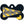 Medium Bone Harry Potter Hufflepuff Flag, Pet ID Tag