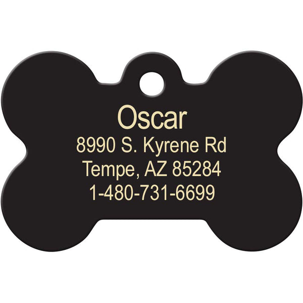 Mountain Landscape Pet ID Tag, Medium Bone
