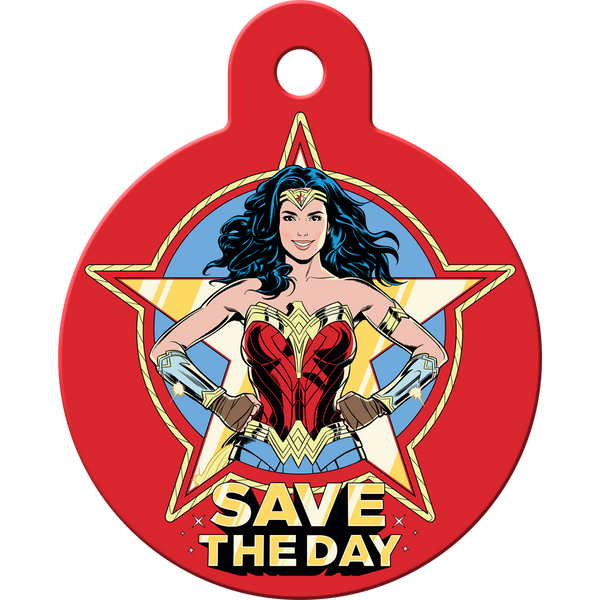 Wonder Woman Pet ID Tag, Large Circle