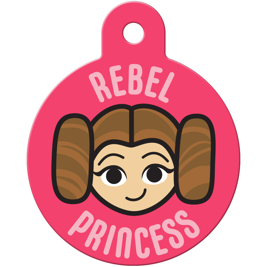 Rebel Princess Leia Large Circle Star Wars Pet ID Tag