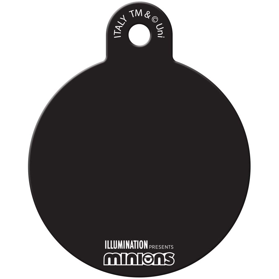 Minion Peace Sign Circle Pet ID Tag