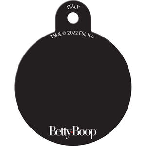 Betty Boop Red Polka Dot Pet ID Tag, Large Circle
