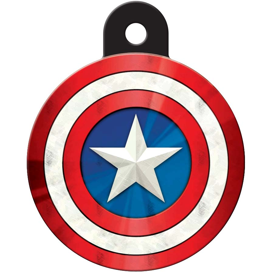 Marvel Captain America Shield Pet ID Tag, Large Circle by Quick-Tag
