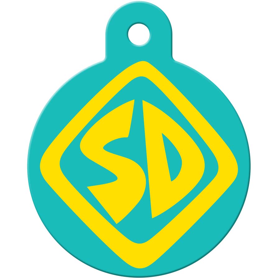 Scooby-Doo Logo Large Circle Pet ID Tag by Quick-Tag