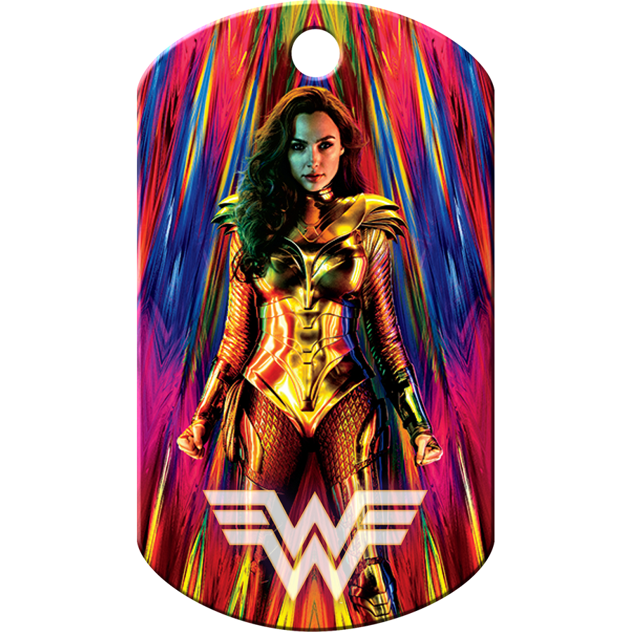 Wonder Woman Gold Pet ID Tag, Large Military