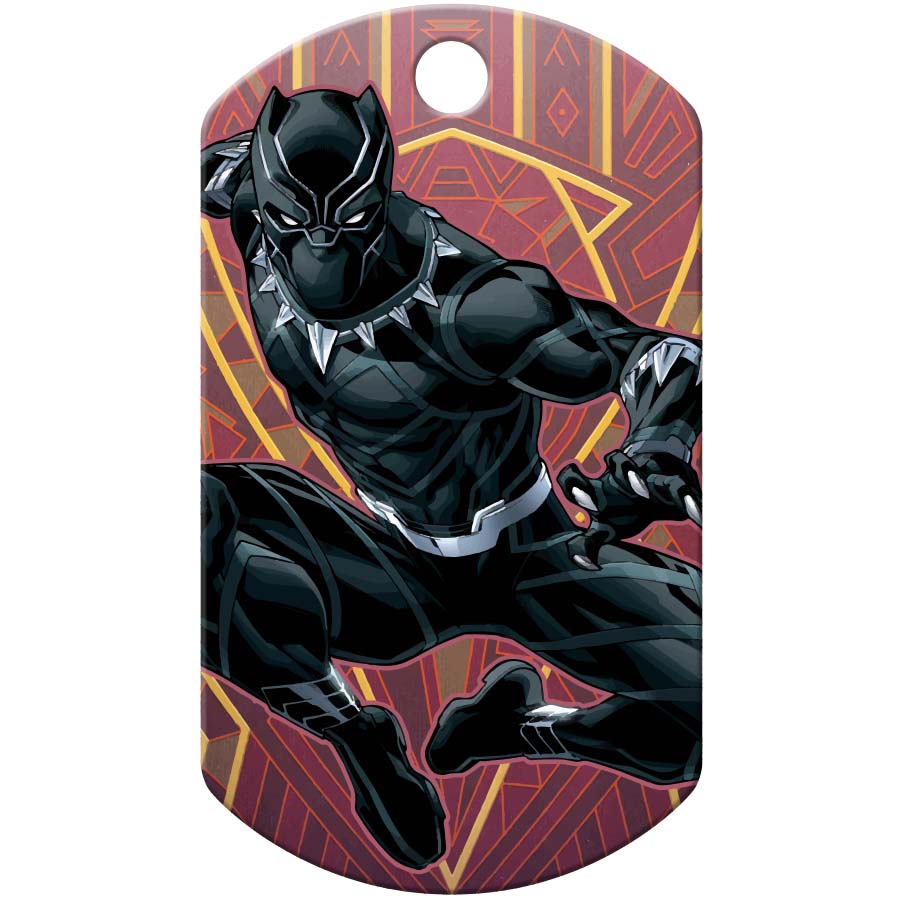 MARVEL Black Panther Action Pose Pet ID Tag, Large Military Shape