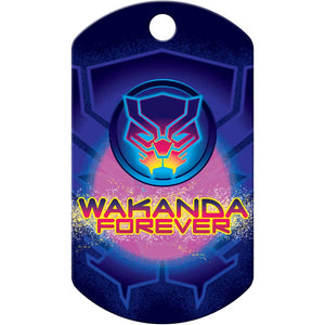 MARVEL Black Panther Wakanda Forever Pet ID Tag, Large Military