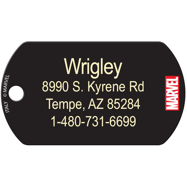 MARVEL Black Panther Wakanda Forever Pet ID Tag, Large Military